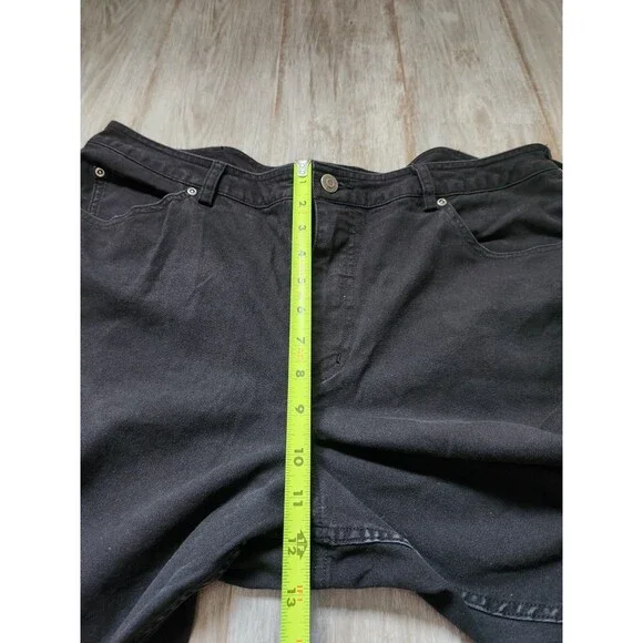 Duluth Trading Co. Womens Black Denim Jeans Straight Leg Lightweight Sz 18x31 - Picture 6 of 8